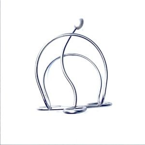Satin Nickel Napkin Holder Contemporary Semi-Circle Metal Tabletop Organizer